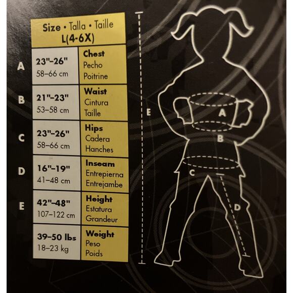 Disguise Cheerleader Superstar Spirit Halloween Dress Up Child Size L (4-6X) - Picture 6 of 6